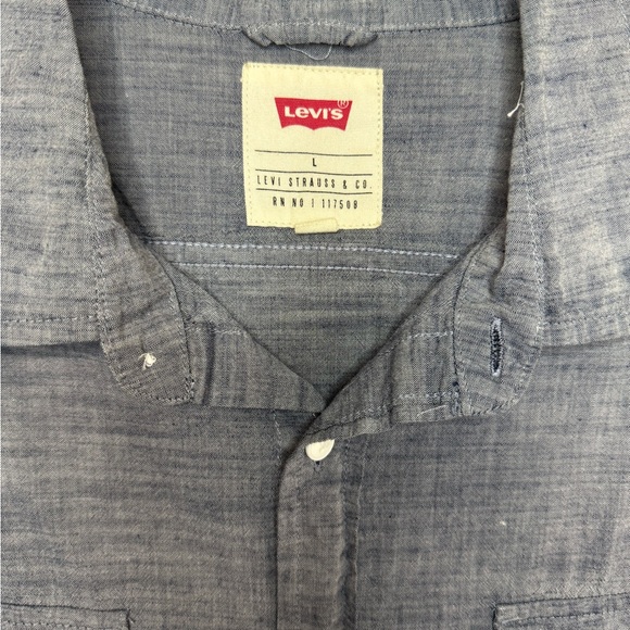 Levi’s Men's Short Sleeve Button Down Shirt Size L - Picture 4 of 5